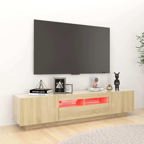 TV skříňka s LED osvětlením dub sonoma 180 x 35 x 40 cm 3081900
