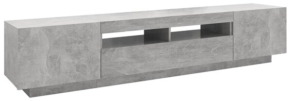 TV skříňka s LED osvětlením betonově šedá 200 x 35 x 40 cm 3081910