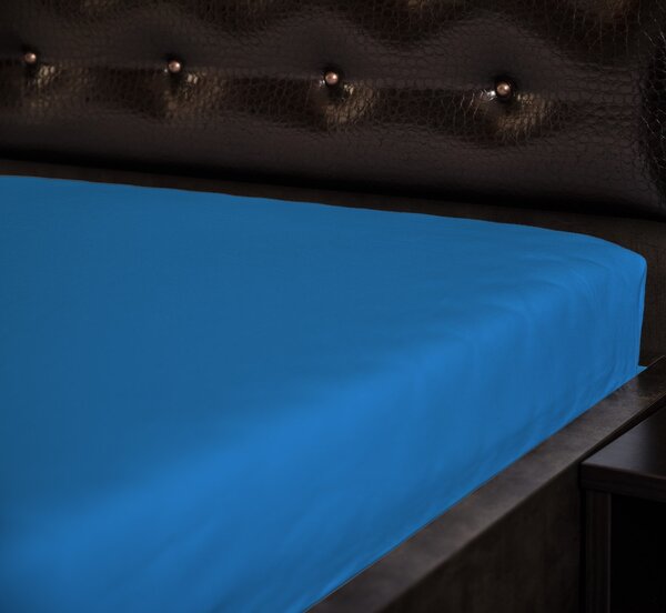 Jersey napínací prostěradlo Modré 12 Rozměr: 70 x 160 cm