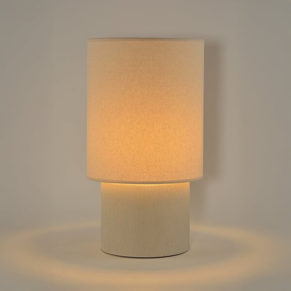 Stolní lampa COREP, Rhodes, Béžová, Obývací pokoj, Keramika