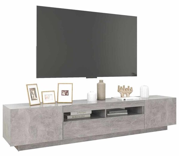 TV skříňka s LED osvětlením betonově šedá 200 x 35 x 40 cm 3081910