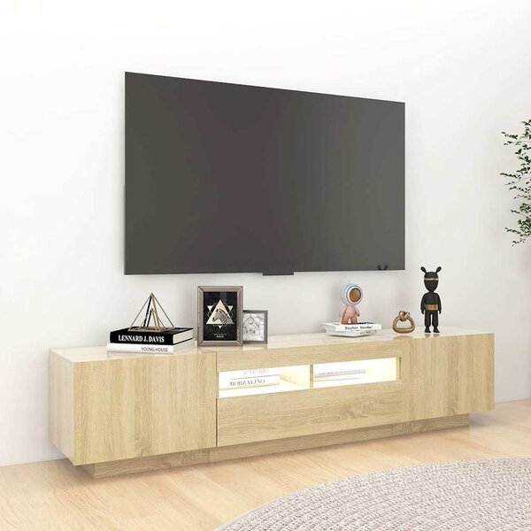 TV skříňka s LED osvětlením dub sonoma 180 x 35 x 40 cm 3081900