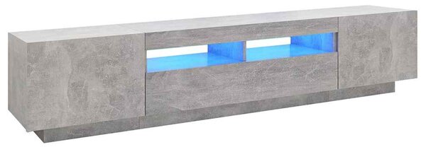 TV skříňka s LED osvětlením betonově šedá 200 x 35 x 40 cm 3081910