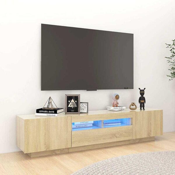 TV skříňka s LED osvětlením dub sonoma 180 x 35 x 40 cm 3081900