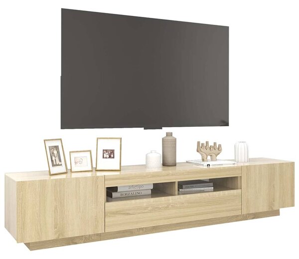 TV skříňka s LED osvětlením dub sonoma 200 x 35 x 40 cm 3081909