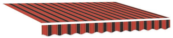Stahovací markýza Oranžová a hnědá 350 x 250 cm 3081631
