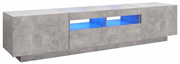 TV skříňka s LED osvětlením betonově šedá 180 x 35 x 40 cm 3081901
