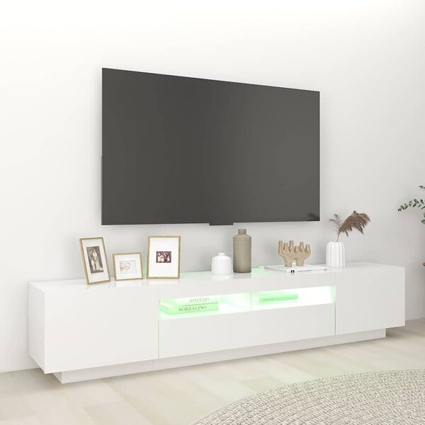 TV skříňka s LED osvětlením bílá 200 x 35 x 40 cm 3081906