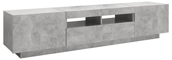 TV skříňka s LED osvětlením betonově šedá 180 x 35 x 40 cm 3081901
