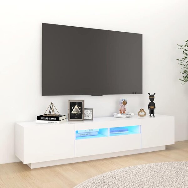 TV skříňka s LED osvětlením bílá 180 x 35 x 40 cm 3081897