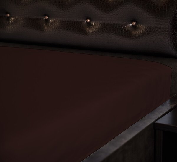 Jersey nepromokavé napínací prostěradlo Tmavě Hnědé Rozměr: 60 x 120 cm