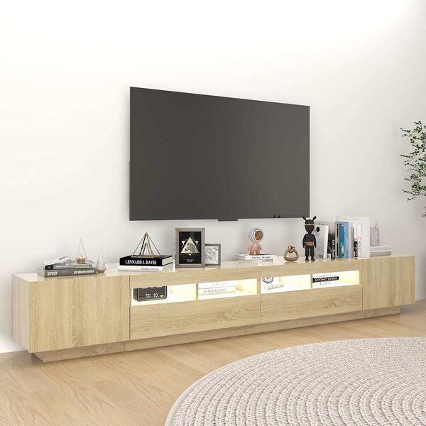 TV skříňka s LED osvětlením dub sonoma 260 x 35 x 40 cm 3081918