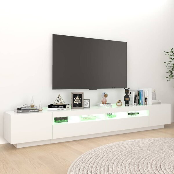 TV skříňka s LED osvětlením bílá 260 x 35 x 40 cm 3081915