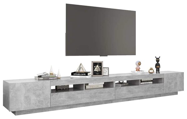 TV skříňka s LED osvětlením betonově šedá 300 x 35 x 40 cm 3081928