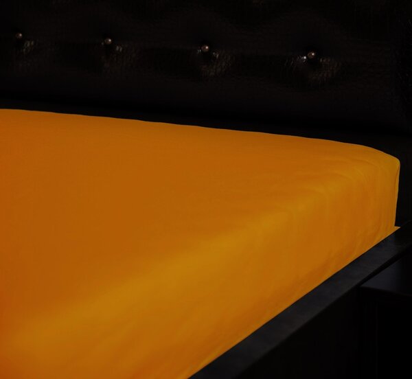 Jersey napínací prostěradlo Oranžové 6 Rozměr: 60 x 120 cm
