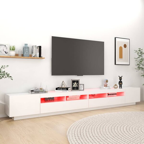 TV skříňka s LED osvětlením bílá 300 x 35 x 40 cm 3081924