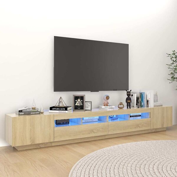 TV skříňka s LED osvětlením dub sonoma 260 x 35 x 40 cm 3081918