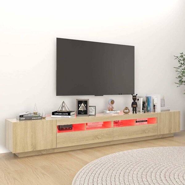 TV skříňka s LED osvětlením dub sonoma 260 x 35 x 40 cm 3081918