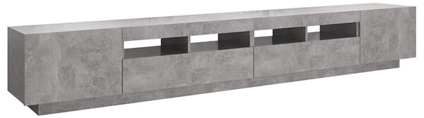 TV skříňka s LED osvětlením betonově šedá 260 x 35 x 40 cm 3081919