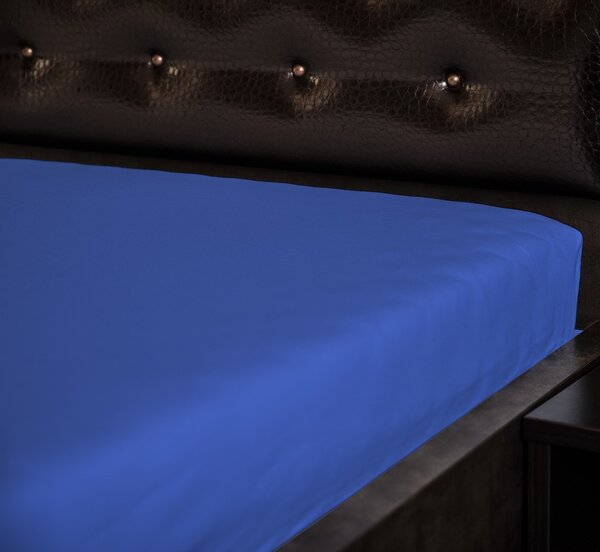 Froté napínací prostěradlo Modré 17 Rozměr: 160 x 200 cm