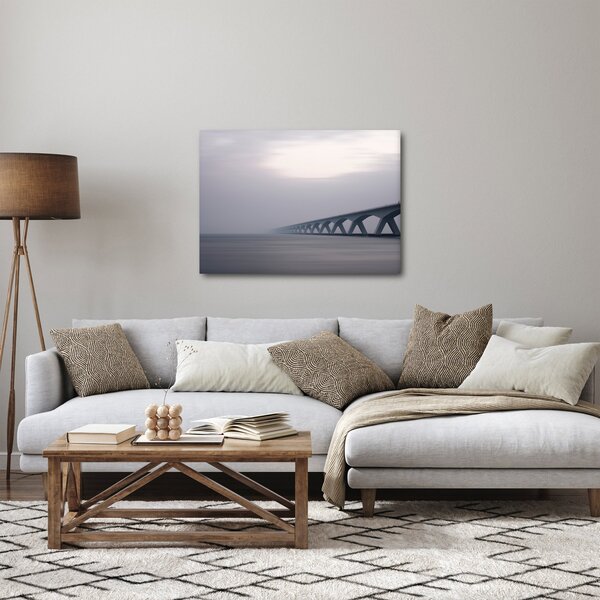Obraz mostu v mlze (70x50 cm)