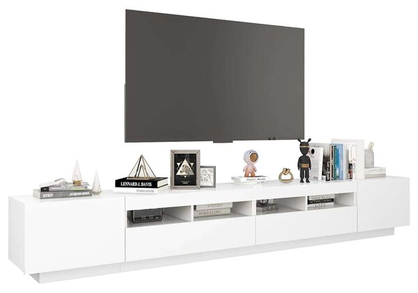 TV skříňka s LED osvětlením bílá 260 x 35 x 40 cm 3081915