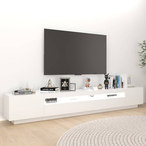 TV skříňka s LED osvětlením bílá 260 x 35 x 40 cm 3081915