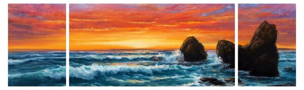 Obraz - Západ slunce (170x50 cm)