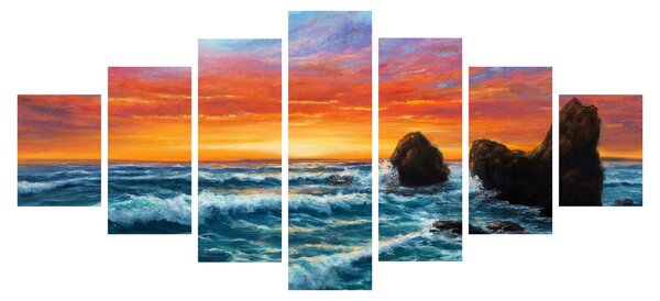 Obraz - Západ slunce (210x100 cm)