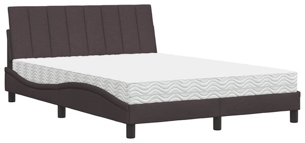 Postel s matrací Hanko tmavě hnědá 120 x 200 cm textil 3310520
