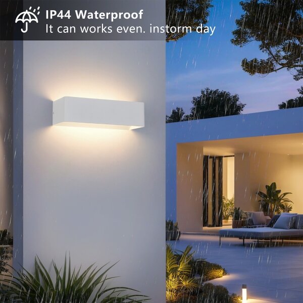 Brilagi - LED Venkovní nástěnné svítidlo DONNANI LED/12W/230V bílá IP44