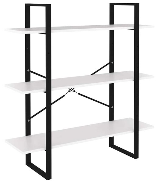 Knihovna s 5 policemi bílá 100 x 30 x 175 cm kompozitní dřevo 3081998