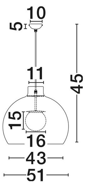 Nova Luce Pals E27 závěsné svítidlo Béžová
