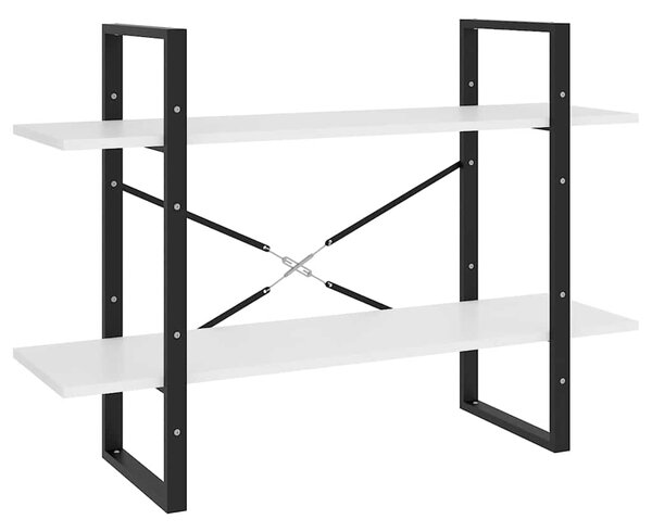 Knihovna s 5 policemi bílá 100 x 30 x 175 cm kompozitní dřevo 3081998