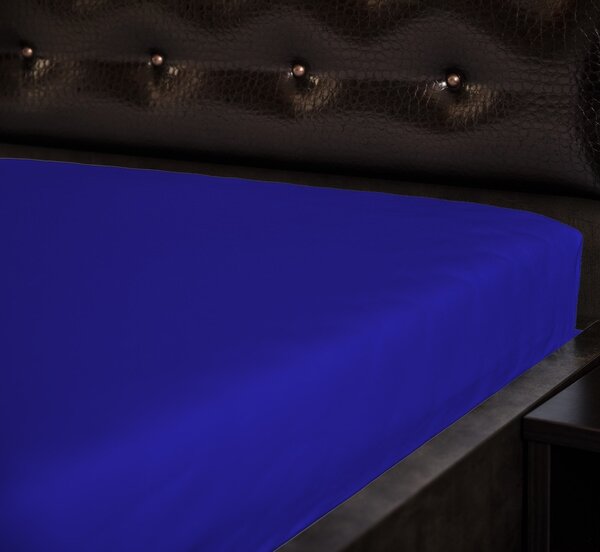 Jersey nepromokavé napínací prostěradlo Tmavě Modré Rozměr: 120 x 200 cm