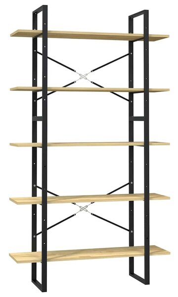 Knihovna s 5 policemi 100 x 30 x 175 cm borové dřevo 3082003