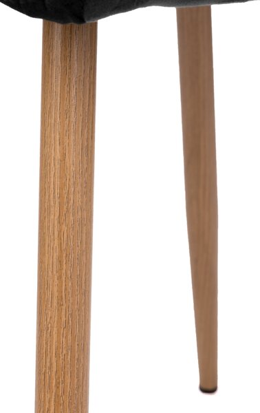 Sametová židle MONTANA – černá
