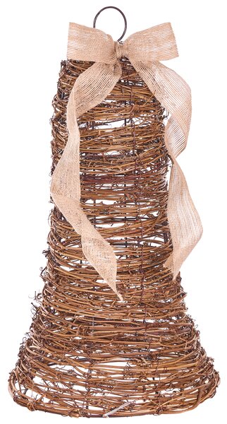 Sada 3 vánočních dekorací LED LUOSTO 43/38/32 cm Vánoční motiv Hnědá