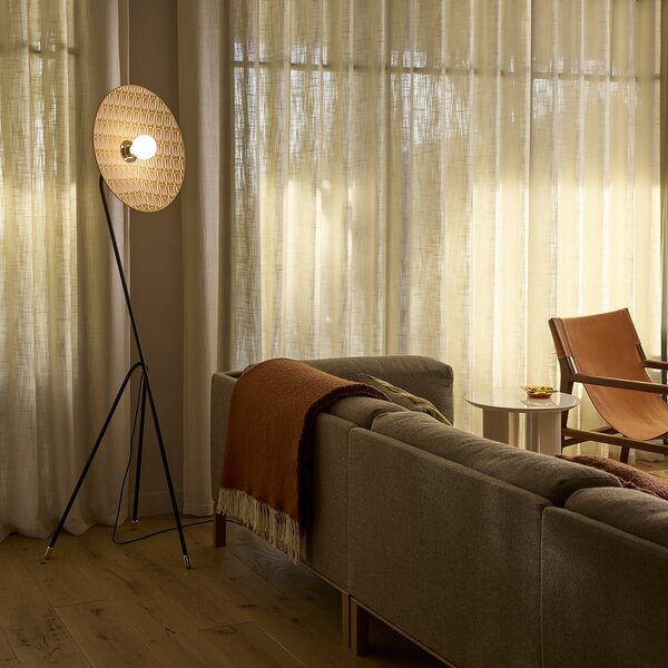 Stojací Lampa MARKET SET, Gatsby, Béžová, Obývací pokoj, Tkanina / Textil, Design