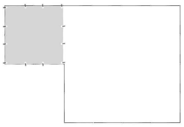 Psí kotec černý 6,05 m² ocel 3082205