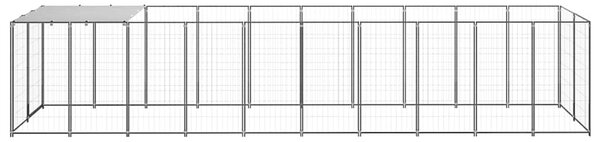 Psí kotec černý 6,05 m² ocel 3082201
