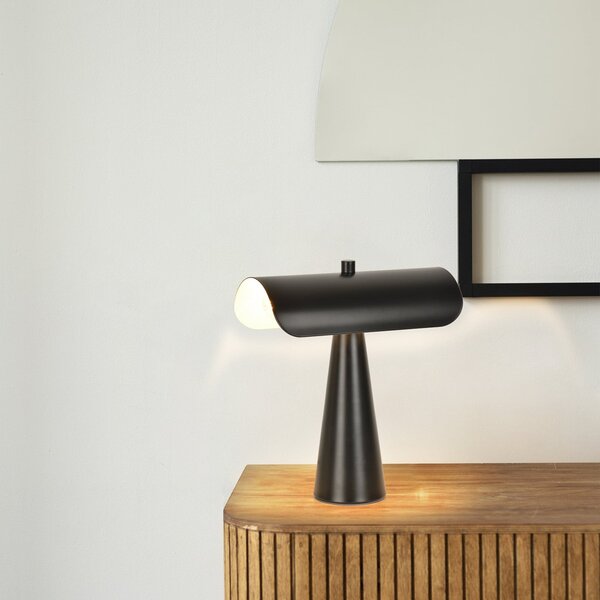 Stolní lampa COREP, Billie, Černá, Obývací pokoj, Kov, Moderní