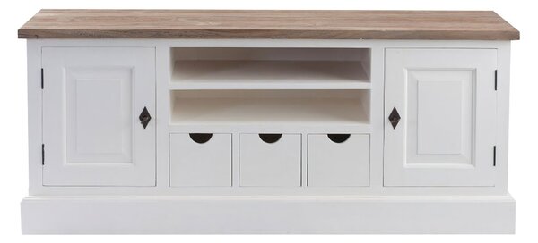 TV/Audio stolek Brighton 150x40x65cm white&natural
