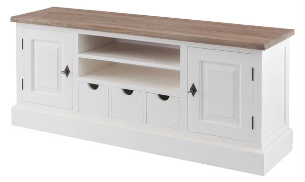 TV/Audio stolek Brighton 150x40x65cm white&natural