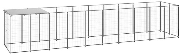 Psí kotec černý 6,05 m² ocel 3082201
