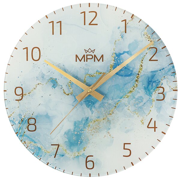 MPM Unikátní skleněné hodiny MPM Onyx E09.4375
