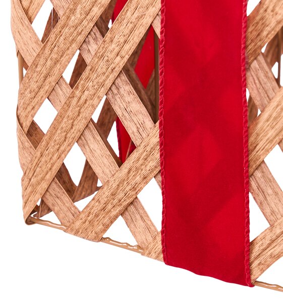 Sada 3 vánočních dekorací LED VELKUA 38/25/20 cm Vánoční dárky Hnědá