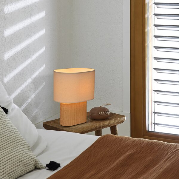 Stolní lampa COREP, Santorini, Béžová, Obývací pokoj, Keramika
