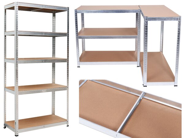 Skladový regál 150 × 75 × 30 cm – 5 polic, nosnost 625 kg