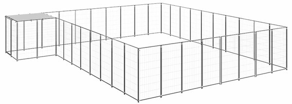 Psí kotec černý 25,41 m² ocel 3082240